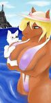  age_difference anthro big_breasts blush breast_grab breasts canine carrying cliff clothed clothing cloud cub digital_media_(artwork) dog duo equine eyewear female fur glasses grope hair hand_on_breast hat holding_(disambiguation) horse larger_female lighthouse male male/female mammal navel nude older_female outside revealing_(disambiguation) sea seaside size_difference skimpy sky slingshot_bikin smaller_male smile standing swimsuit teenager water white_fur wsk_(artist) young younger_male 