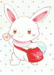  blush chibi cute female fur furari@ kemono lagomorph long_ears mail mammal mell rabbit sanrio smile solo standing white_fur wish_me_mell 