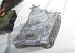  caterpillar_tracks fire ground_vehicle hariyaa highres military military_vehicle motor_vehicle original panzerkampfwagen_iv snow t-34 tank world_war_ii 