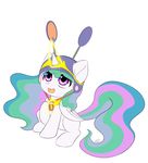  2017 animated crown equine feathered_wings feathers female feral friendship_is_magic hair horn jewelry magic mammal multicolored_hair my_little_pony necklace princess_celestia_(mlp) royalty simple_background solo symbianl white_background white_feathers winged_unicorn wings young 