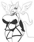  2017 anthro anthrofied areola black_lipstick breasts choker clothing collar equine eyeshadow female friendship_is_magic gloves goth horn jrvanesbroek lipstick makeup mammal my_little_pony princess_celestia_(mlp) solo winged_unicorn wings 