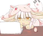  artist_request brown_eyes furry made_in_abyss nanachi_(made_in_abyss) white_hair 