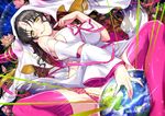  :q bare_shoulders black_hair breasts covered_nipples earth fate/extra fate/extra_ccc fate_(series) headwear horns large_breasts panties pink_legwear pink_panties reika_(clovia_studio) sesshouin_kiara smile solo thighhighs tongue tongue_out underwear yellow_eyes 