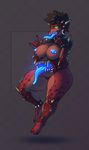  1_eye 2017 anthro belly big_breasts breasts cacodemon clothed clothing cyclops demon digital_media_(artwork) doom fangs female flashing floating green_eyes hair hi_res humanoid looking_at_viewer monster monster_girl_(genre) nipple_piercing nipples not_furry open_mouth overweight panties piercing red_skin rube sharp_teeth shirt simple_background slightly_chubby smile solo spikes stomach_mouth t-shirt teeth thick_thighs throat tongue underwear video_games wide_hips 