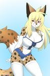  anthro big_breasts blush breasts canine clothed clothing female fennec fox looking_at_viewer mammal miiyori smile solo tight_clothing 