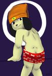  boxers_(clothing) butt canine clothing dog looking_at_viewer male mammal parappa parappa_the_rapper rear_view rokkerth smile solo underwear video_games 