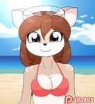  &gt;:3 2017 5_fingers alfa995 animated anthro assisted_exposure beach bikini black_nose blue_eyes blush breasts brown_eyes brown_hair cat cervine cleavage clothed clothing covering covering_breasts deer dialogue digital_media_(artwork) doe_(alfa995) duo eyebrows eyelashes eyewear feline female frown fur glasses goggles hair long_hair looking_at_viewer mammal nipples nude open_mouth queen_(alfa995) sand seaside sky smile speech_bubble swimsuit text undressing water whiskers 