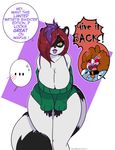  ... 2017 angry anthro arnachy breasts cleavage clothed clothing collar fangs geeflakes_(character) invalid_tag lagomorph lipstick makeup mammal monster rabbit raccoon red_eyes sweater 