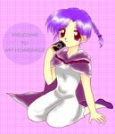  akazukin_chacha card cosplay open_eyes purple_hair yakko 