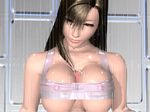  3d animated animated_gif bounce bouncing_breasts breasts censored earrings fighting_cuties final_fantasy final_fantasy_vii jewelry long_hair nipples paizuri penis rain see-through shower tifa_lockhart water wet wet_clothes 