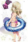  1girl barefoot bikini elize_lutus feet highres photoshop soles swimsuit tales_of_(series) tales_of_xillia water_float 