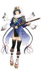  antique_firearm blue_hair braid breasts cleavage firearm firelock flintlock full_body gun headwear holding holding_gun holding_weapon large_breasts long_hair official_art oshiro_project oshiro_project_re scarf solo thighhighs transparent_background tsurusaki_(oshiro_project) tsurusaki_yuu very_long_hair weapon yellow_eyes 