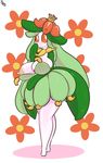  anthro big_breasts breasts cleavage clothed clothing flora_fauna flower immortalstar lilligant mouthless nintendo nipples plant pok&eacute;mon pok&eacute;morph red_sclera video_games white_eyes 