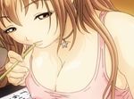  brown_eyes brown_hair fusano_tomoka huge_breasts long_hair lowres milk_junkies 