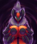  2017 anthro avian big_breasts blue_eyes breasts deity digital_media_(artwork) duo female fur horn huge_breasts inverted_nipples latiar legendary_pok&eacute;mon nintendo nipples nude pok&eacute;mon solo video_games yveltal 