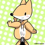  2017 anal anal_penetration animated anus canine cute disembodied_penis fox konzaburou legs_up male mammal penetration penis pussy 