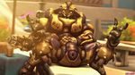  2017 anus butt creepychimera digital_media_(artwork) female hi_res horn living_machine machine not_furry omnic orisa_(overwatch) overwatch penetrable_sex_toy robot sex_toy solo taur video_games 