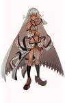  altera_(fate) arutera bangs banned_artist bare_shoulders breasts dark_skin detached_sleeves fate/extra fate/grand_order fate_(series) highres looking_at_viewer midriff navel red_eyes short_hair small_breasts solo tattoo veil white_hair 