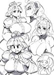  breasts character_request disgaea la_pucelle large_breasts monochrome tagme 