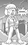  animal_crossing anthro balls bottomless canine clothed clothing comic conditional_dnp digby_(animal_crossing) dog eyes_closed grumpyvulpix male mammal monochrome nintendo peeing penis solo urine video_games 