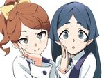  2girls barbara_(little_witch_academia) hanna_(little_witch_academia) little_witch_academia multiple_girls simple_background smile tagme 