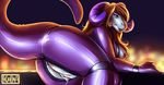  2016 anthro anus big_butt bodysuit breasts butt caprine clothed clothing digital_media_(artwork) dragon erect_nipples exposed_breasts female hair horn hybrid light lips long_hair looking_at_viewer lumina_(juustus) mammal night nipples one_breast_out partially_clothed pinup pose presenting presenting_hindquarters purple_bottomwear purple_eyes purple_horn purple_topwear pussy pussy_juice rubber ruolina seductive shaded skinsuit solo tight_clothing unzipped white_body zipper 