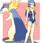  alternate_species breasts clothing cosplay dress duo female feral hair human humanized humanoid long_hair mammal nintendo panties pok&eacute;mon pok&eacute;mon_trainer ranphafranboise typhlosion underwear video_games 