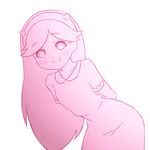  animated animated_gif arms_behind_back bent_over crying dress greyscale hairband heart_cheeks horned_headwear horns long_hair lowres mike_inel monochrome motion_blur pink smile solo star_butterfly star_vs_the_forces_of_evil streaming_tears tears 