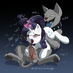  &lt;3 2017 69_position balls blush canine collar diamond_dog_(mlp) dog duo edit english_text equine eyes_closed female feral friendship_is_magic hair hioshiru hooves horn interspecies male male/female mammal my_little_pony oral paws penis rarity_(mlp) sex spread_legs spreading text tongue tongue_out unicorn 