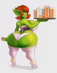  alcohol beer beverage big_breasts big_butt boots breasts butt clothed clothing ear_piercing female footwear goblin high_heeled_boots high_heels huge_butt humanoid legwear piercing shoes shortstack skimpy sundown_(artist) thigh_high_boots video_games warcraft 