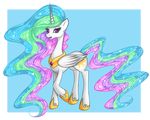  2015 digital_media_(artwork) equine eyelashes feathered_wings feathers fluffymaiden happy horn mammal smile winged_unicorn wings 