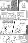  2018 anthro antlers cervine clothed clothing comic deltarune dialogue digital_media_(artwork) english_text female freckles hair horn human kris_(deltarune) lynxgriffin_(artist) male mammal noelle_holiday reindeer reptile scalie simple_background smile susie_(deltarune) teeth text video_games 