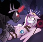  bdsm bondage bound captured cloth_gag cutie_mark duo equine fangs feral friendship_is_magic gag horn king_sombra_(mlp) mammal my_little_pony princess_cadance_(mlp) radiantrealm red_eyes unicorn winged_unicorn wings 