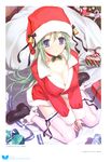  christmas cleavage happoubi_jin tagme thighhighs 