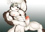  2017 abs anthro areola balls biceps body_hair canine chest_hair erection fur hair headband headgear horkeukamui male mammal manly muscular navel nipples nude open_mouth pecs penis pubes raised_arm seyrmo sitting solo spread_legs spreading thick_penis thick_thighs tokyo_afterschool_summoners tongue tongue_out vein veiny_penis wolf yellow_eyes 