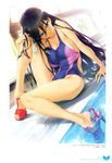  cleavage happoubi_jin heels swimsuits wet 