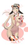  5_fingers anthro bovine breasts cattle featureless_breasts featureless_crotch female kyander mammal smile solo standing 