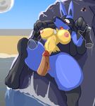  artist_request breasts furry lucario nipples open_mouth penis pokemon red_eyes sex uncensored 