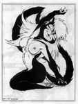  1997 anthro black_and_white breasts comic female james_m_hardiman monochrome natasha_(jmh) solo traditional_media_(artwork) 