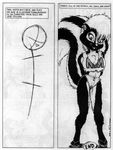  1998 anthro clothing comic james_m_hardiman mammal onyx_(jmh) sketch skunk traditional_media_(artwork) 