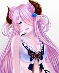  bikini blush granblue_fantasy long_hair narumeia_(granblue_fantasy) pink_hair pointy_ears smile violet_eyes 