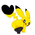  2018 absurd_res alpha_channel big_butt blush butt digital_media_(artwork) female feral fur hi_res kenight_(artist) looking_at_viewer mammal nintendo open_mouth pikachu pok&eacute;mon pok&eacute;mon_(species) rodent simple_background smile solo transparent_background video_games yellow_fur 