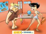  barney_rubble betty_rubble hanna_barbera sex_and_toons the_flintstones 