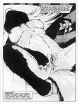  anthro anus black_and_white breasts comic female fingering fingering_self james_m_hardiman looking_pleasured mammal masturbation monochrome natasha_(jmh) nipples nude pussy pussy_juice skunk solo traditional_media_(artwork) vaginal vaginal_masturbation 