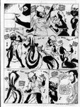  1998 anthro black_and_white clothing comic female human james_m_hardiman lori_(jmh) mammal monochrome natasha_(jmh) onyx_(jmh) sibling sisters skunk traditional_media_(artwork) 