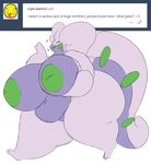  2016 2_fingers 2_toes absurd_res anthro areola belly big_breasts big_butt big_tail breasts butt digital_media_(artwork) dragon eyelashes eyes_closed female goodra happy hi_res holding_breast huge_breasts huge_butt inverted_nipples navel nintendo nipples overweight overweight_female pinup pok&eacute;mon pose rakashama solo thick_thighs toes tumblr video_games walking 