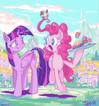  2017 duo equine female friendship_is_magic horn horse jowybean mammal my_little_pony pinkie_pie_(mlp) pony ponyville twilight_sparkle_(mlp) winged_unicorn wings 