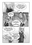  2017 anthro buckteeth canine clothed clothing comic crossover dialogue dipstick_ears disney duo english_text female fox greyscale judy_hopps lagomorph male mammal monochrome monoflax nick_wilde rabbit scarf sherlock_(series) teeth text trenchcoat zootopia 