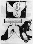  all_fours anthro anus ass_to_ass black_and_white black_fur bottle comic dildo double_dildo duo female female/female fur improvised_dildo improvised_sex_toy james_m_hardiman mammal messy monochrome nicole_(jmh) nude onyx_(jmh) sex_toy traditional_media_(artwork) 