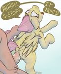  anal anal_penetration bestiality equine feral fluttershy_(mlp) forced friendship_is_magic human human_on_feral interspecies male_on_feral mammal marsminer my_little_pony pegasus penetration rape wings 